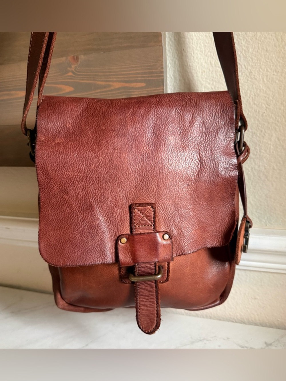 HARBOUR 2NdClassic Brown Leather Crossbody Bag